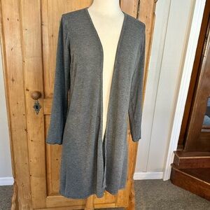 Express Lightweight Gray Open Front Cardigan Sz Medium